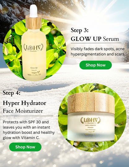 PREMIUM 100% VEGAN GLOW UP Toner Serum With Hyaluronic Acid + Niacinamide + Camellia Leaf + Vitamin E + Rose Water