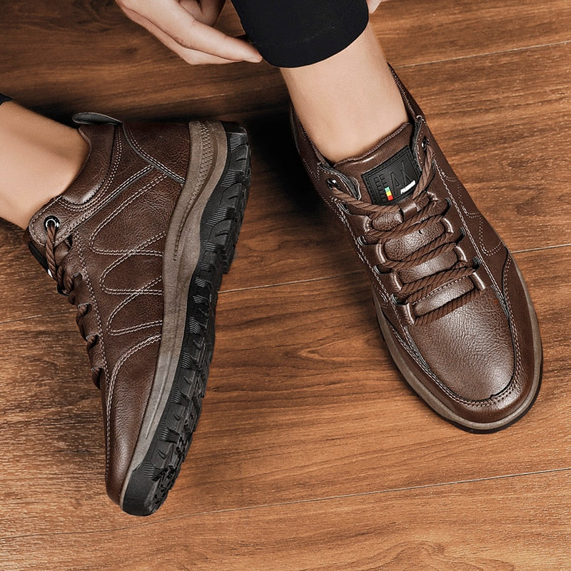 Men's Orthopaedic Leather Trainers
