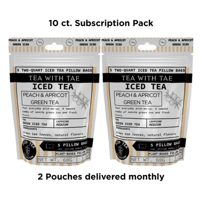 Peach & Apricot Green Iced Tea Pouch