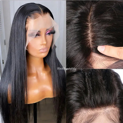 Brazilian Human Hair Silk Base Full Lace Wig Pre Plucked Silky Straight 5x4.5 Silk Top Full Lace Human Hair Wig 130%-180%Density