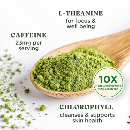 Harmony Matcha Vanilla, Premium Shade-Grown Japanese Matcha, Sweetened with Organic Sugar, 20 Servings