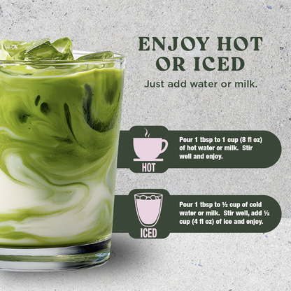 Harmony Matcha Vanilla, Premium Shade-Grown Japanese Matcha, Sweetened with Organic Sugar, 20 Servings