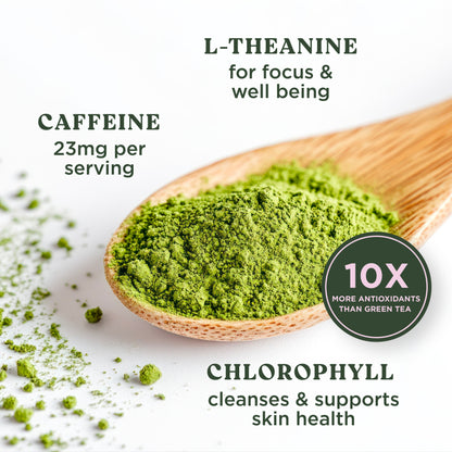 Harmony Matcha Lavender, Premium Shade-Grown Japanese Matcha, Sweetened with Organic Sugar, 20 Servings