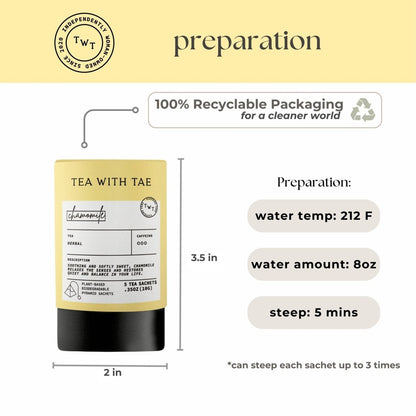 Chamomile Mini Tea Tube (5 tea bags)
