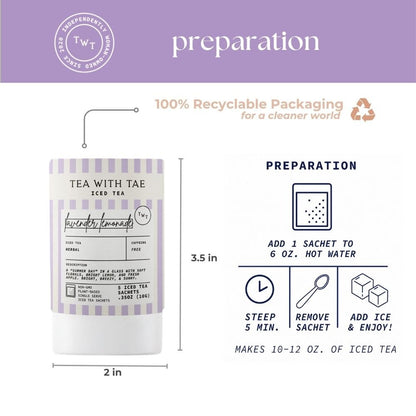 Lavender Lemonade Iced Mini Tea Tube (5 iced sachets)