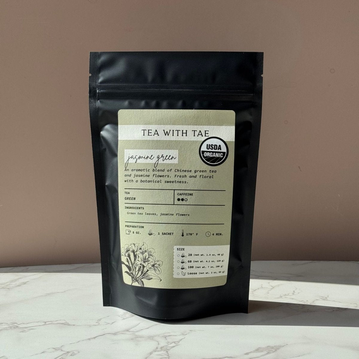 Organic Jasmine Green Tea Pouch