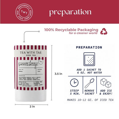 Summer Berry Iced Mini Tea Tube (5 iced sachets)