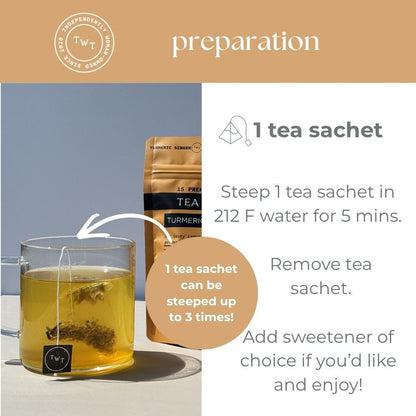 Turmeric Ginger Hot Tea  Pouch